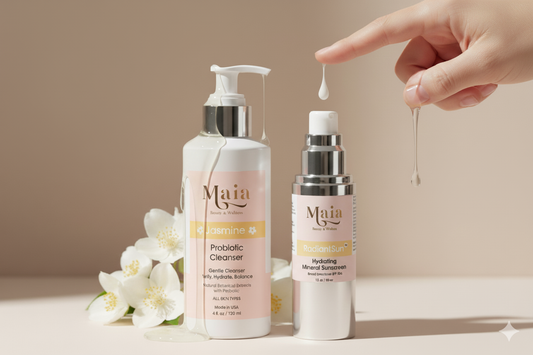 Maia Clean & Protect Set | Jasmine Cleanser + Radiant Sun SPF 50+