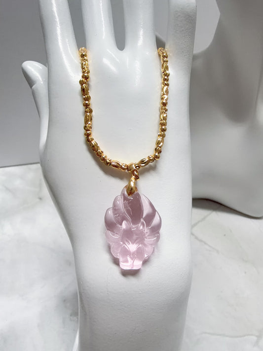 Fox Quartz Pendant Necklace