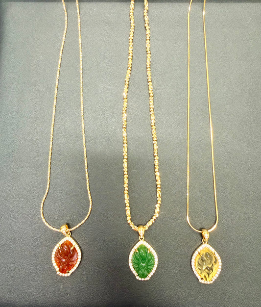 Fox Quartz with Cubic Zirconia Pendant Necklace