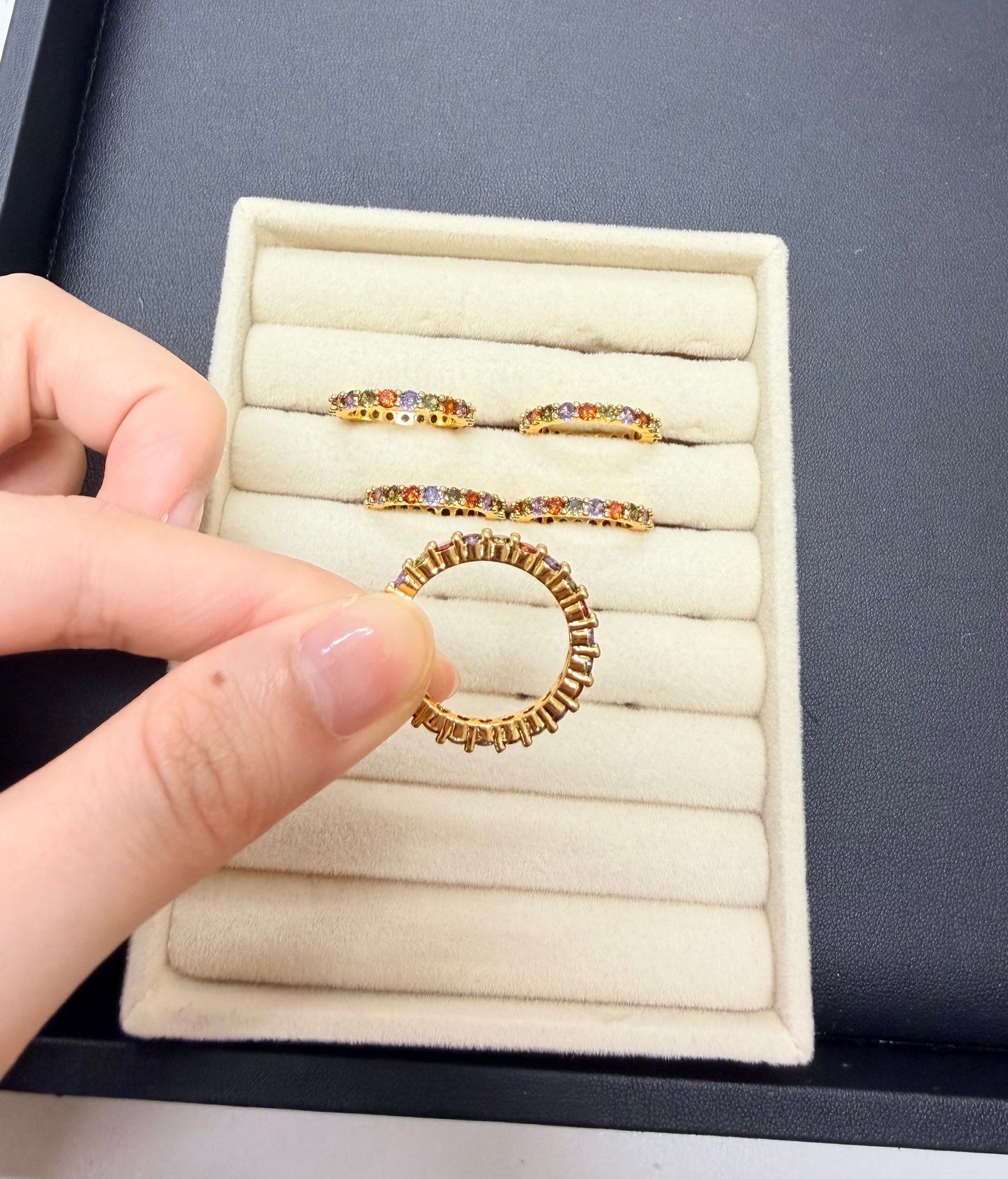 Eternity Multicolor Gemstones Ring