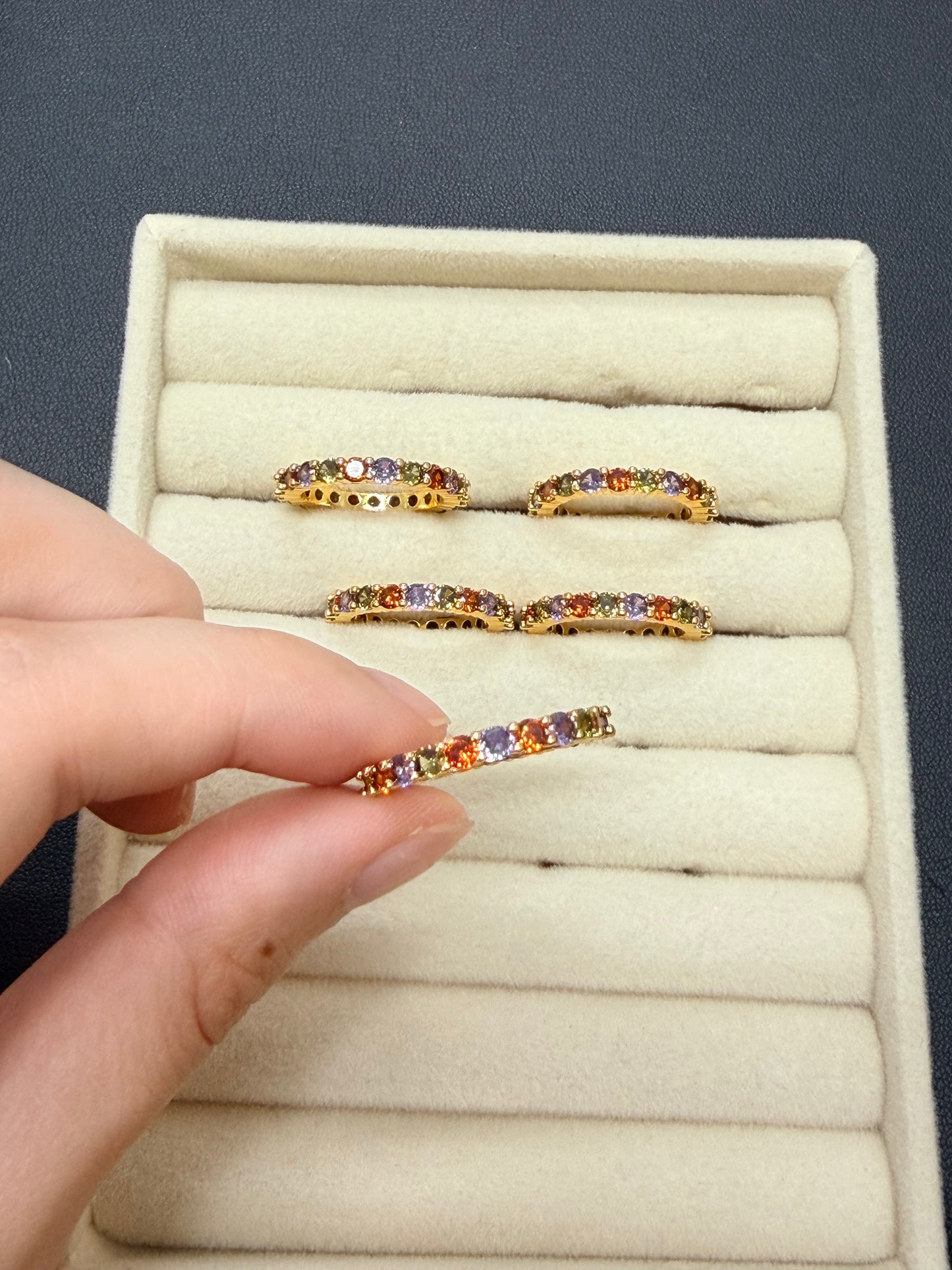 Eternity Multicolor Gemstones Ring