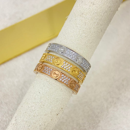 Cartier Love Bracelet + Ring Set | Full diamonds