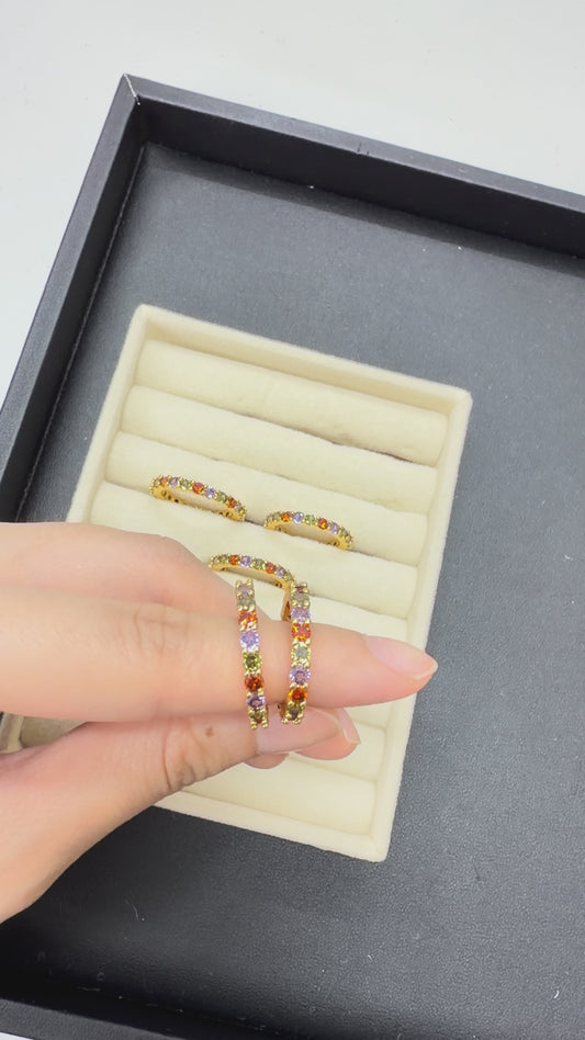 Eternity Multicolor Gemstones Ring