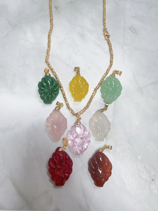 Fox Quartz Pendant Necklace