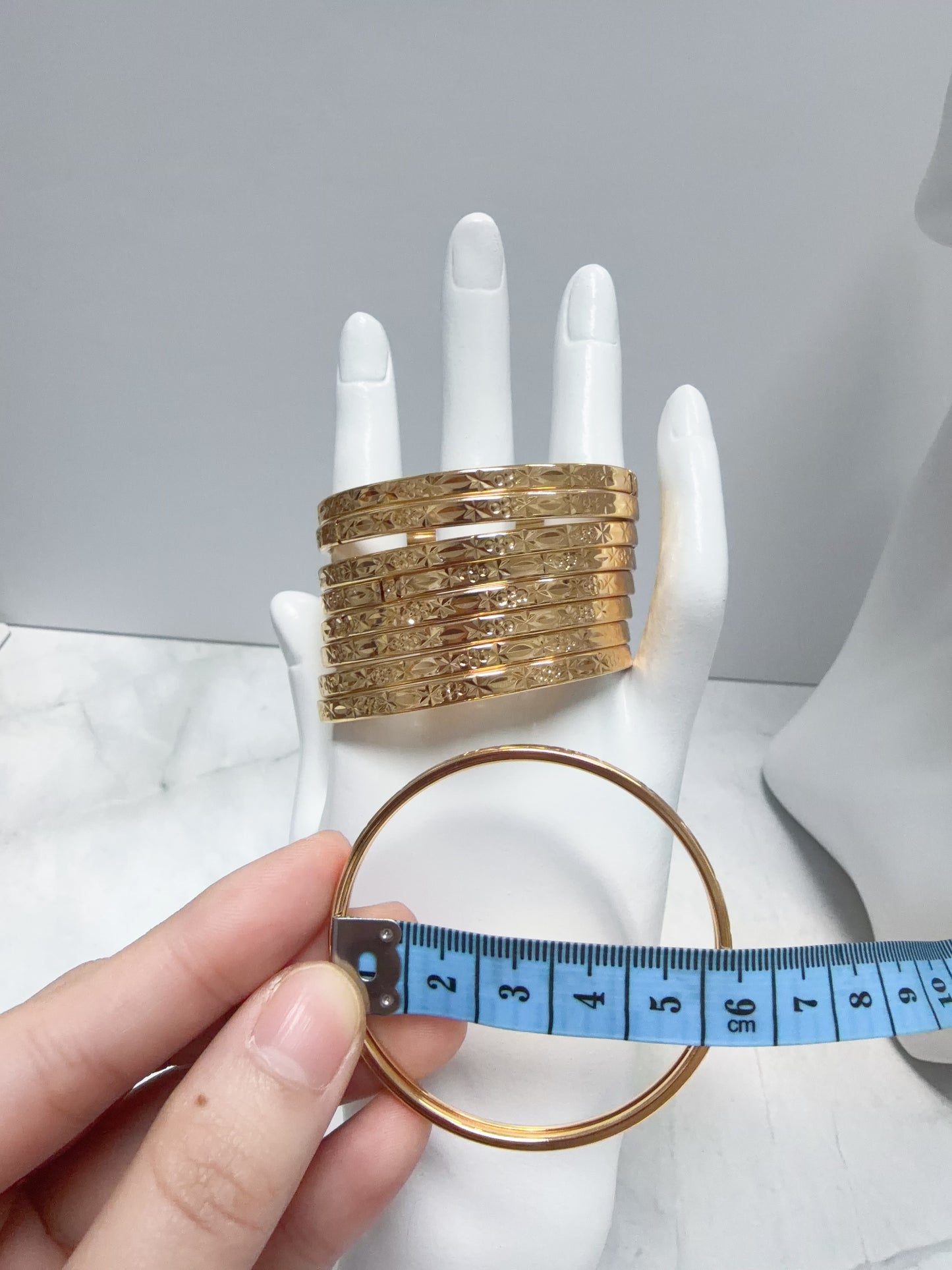 18k Gold-Plated Stack Bangles | Set of 7 or 10