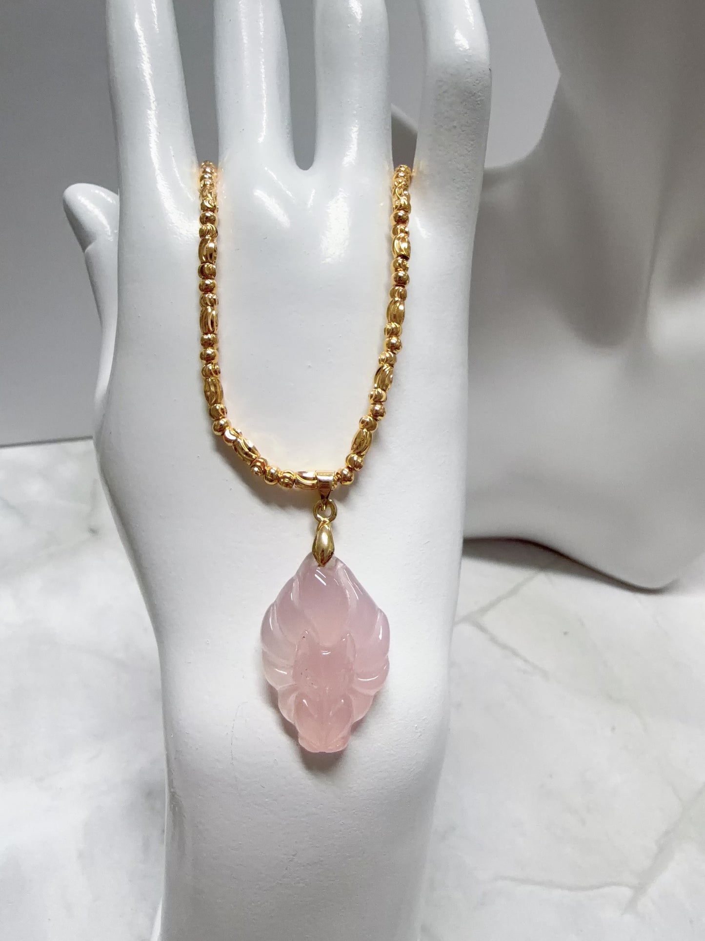 Fox Quartz Pendant Necklace