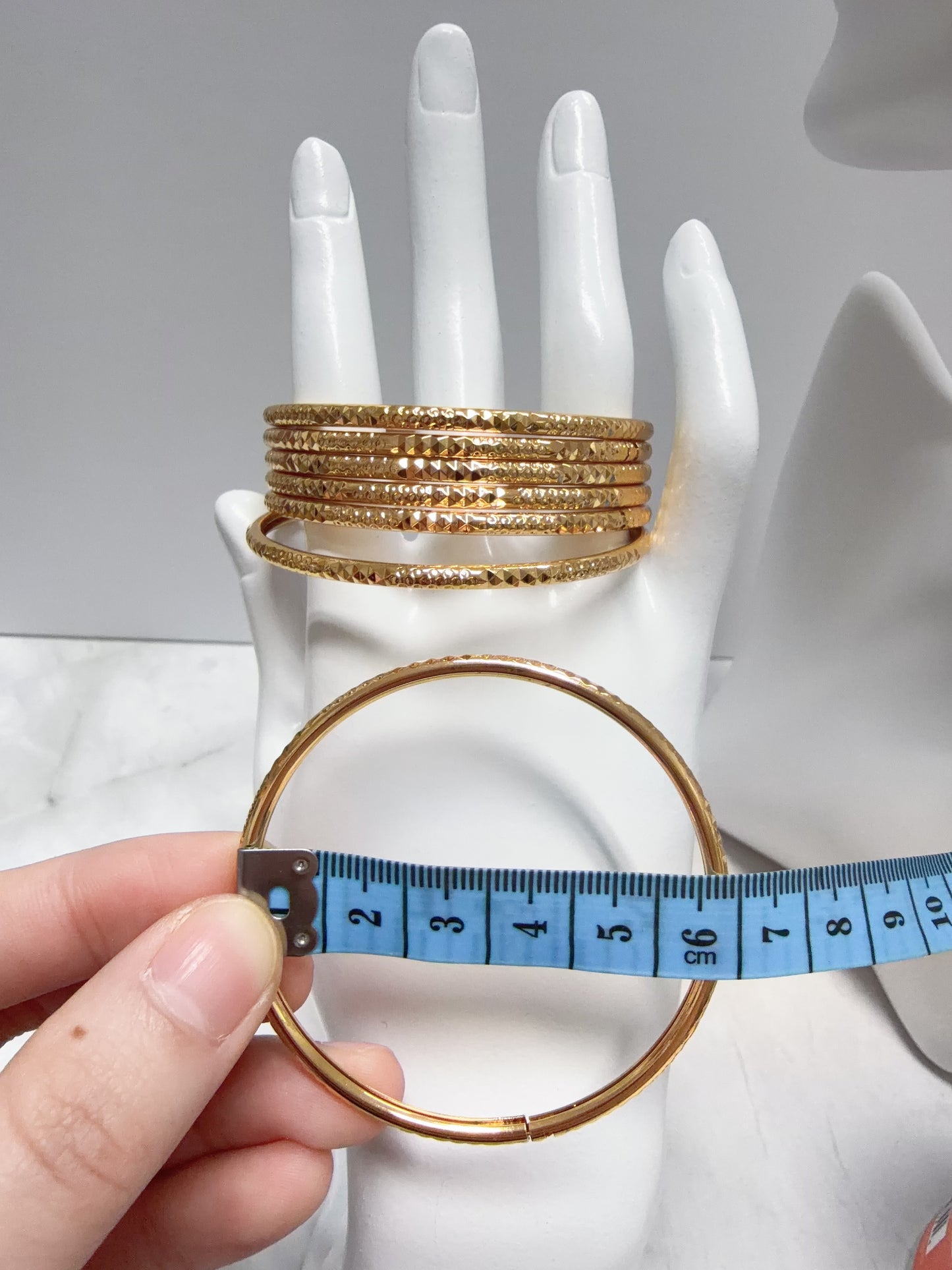 18k Gold-Plated Stack Bangles | Set of 7 or 10